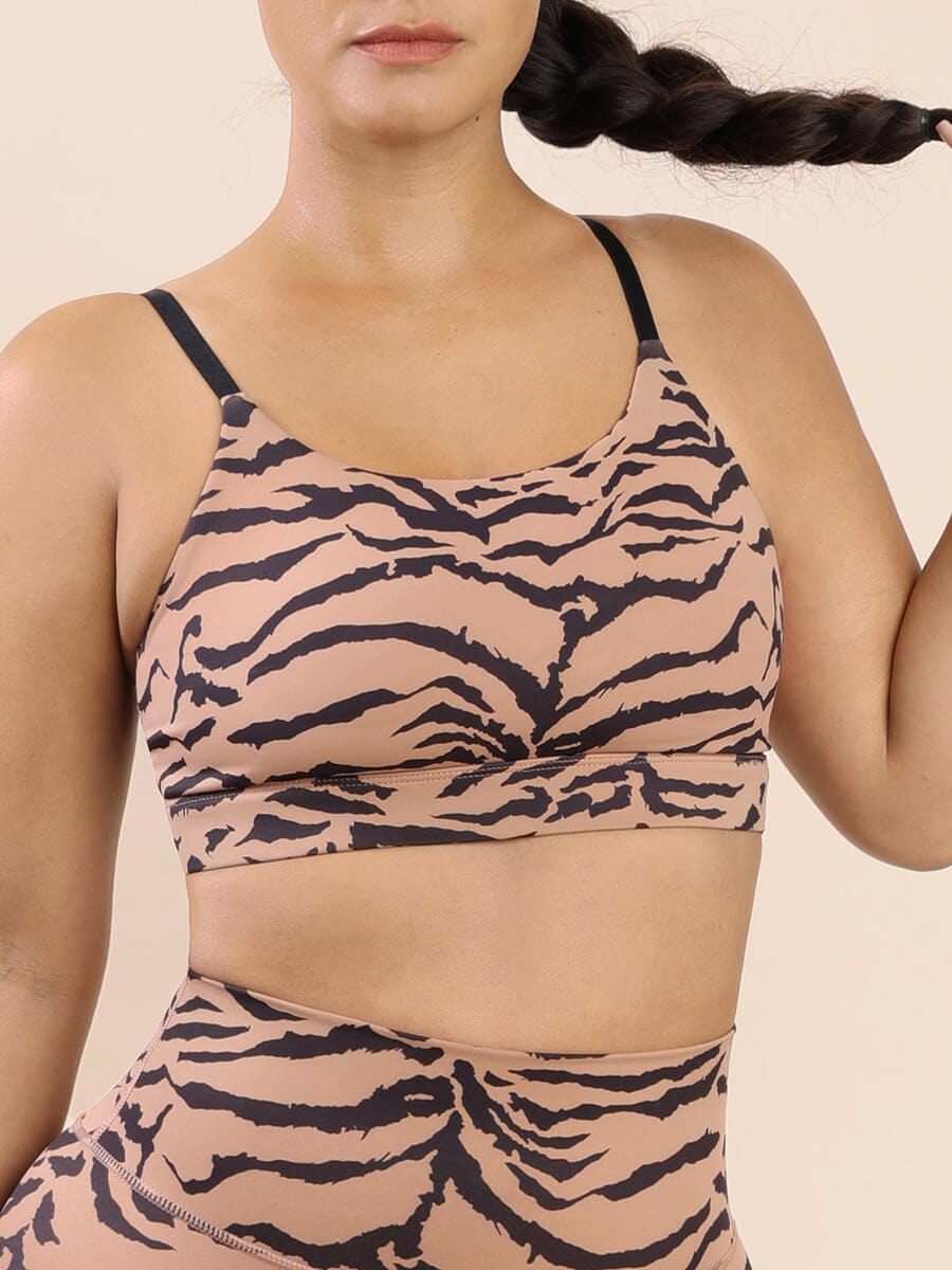 Women's Sports Tiger Print Bra | Bold Athletic Support