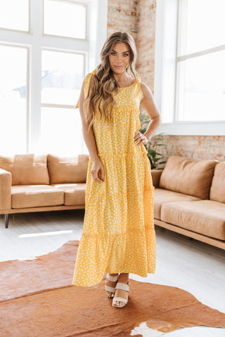 Tie Strap Tiered Maxi Dress - Goupick