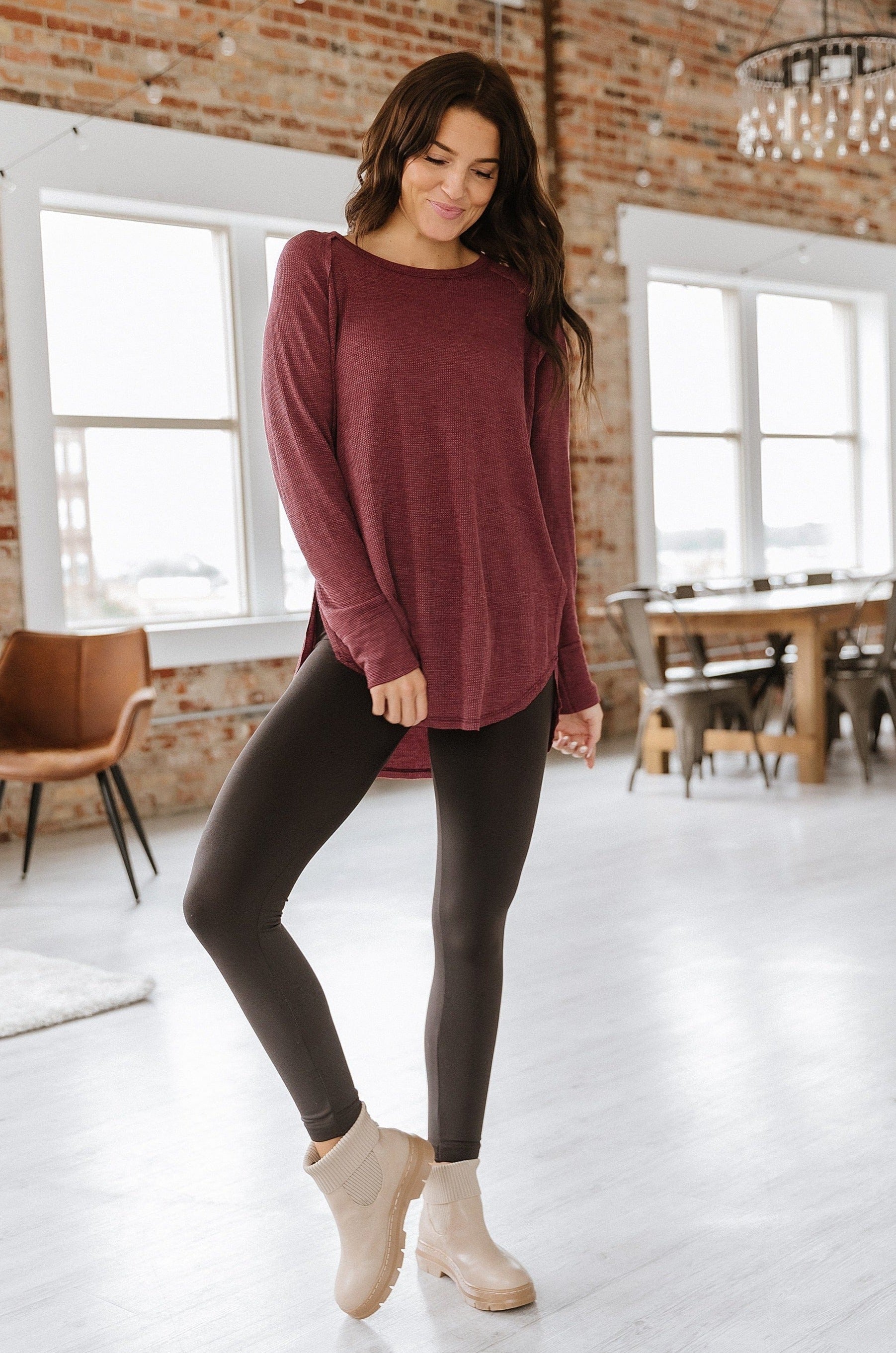 Tummy Control Fleece Leggings - Goupick